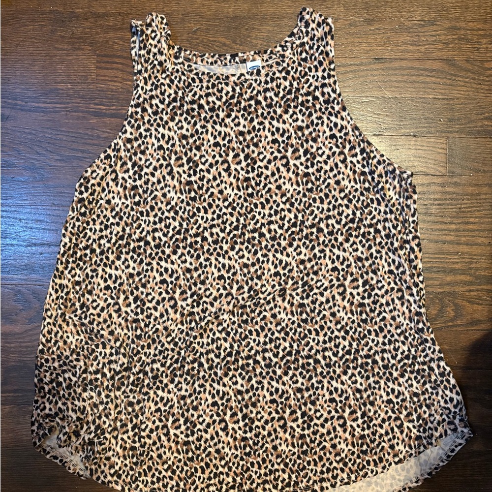 Leopard Print Sleeveless Tank Top